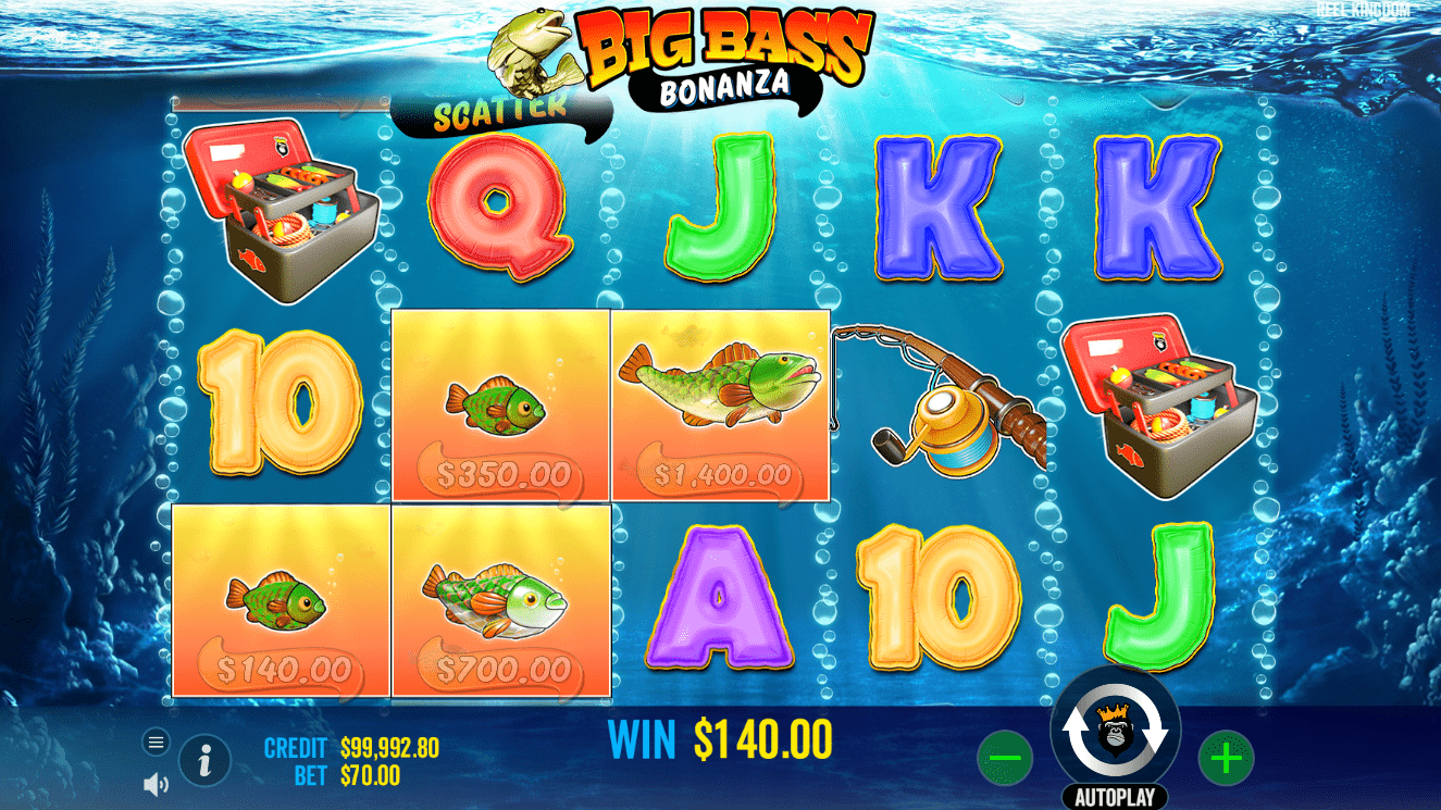 Big Bass Bonanza Actual Gameplay - Testing Session Screenshot Big Bass Bonanza real gameplay screenshot showing actual game interface with reels, symbols, and betting controls during testing session