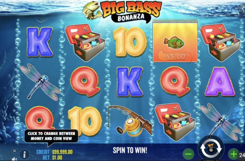 Extended Gameplay Session - Balance Decline Evidence Big Bass Bonanza gameplay session showing extended play session with declining balance over time