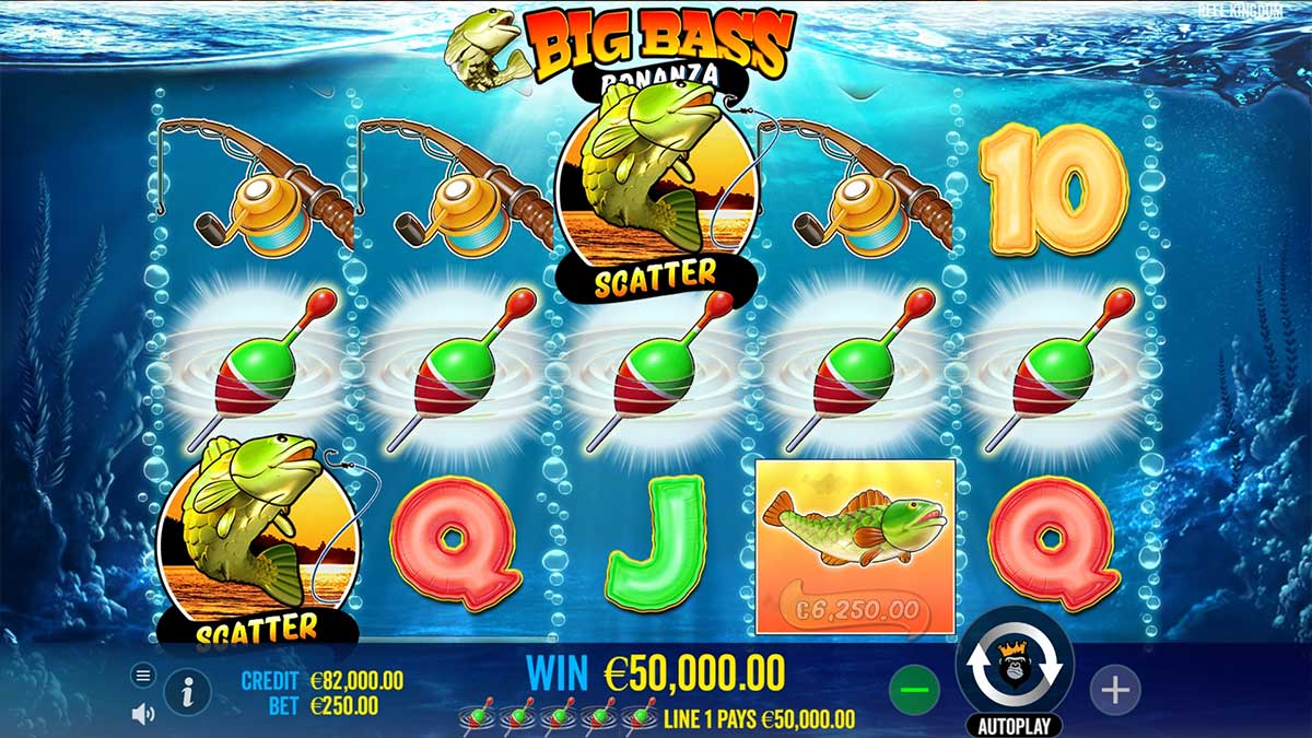 Desktop Testing Session - Interface Documentation Big Bass Bonanza desktop gameplay session screenshot showing game interface with balance and bet controls
